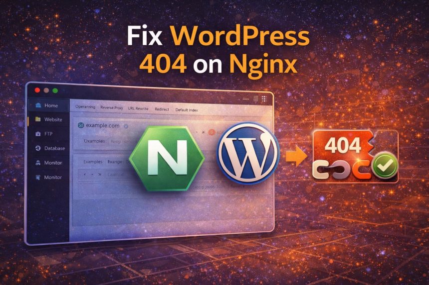 Configure Nginx for WordPress in aaPanel (fix 404 permalinks)