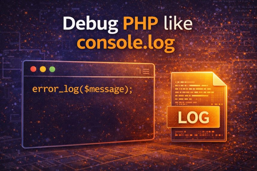 Debug PHP like console.log using error_log and server logs