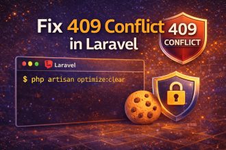 Fix 409 Conflict error in Laravel (cookies, cache, WAF)