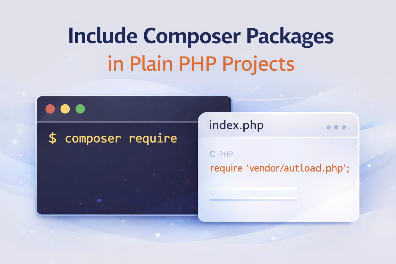 How to Include Composer Packages in Plain PHP Projects - How7o