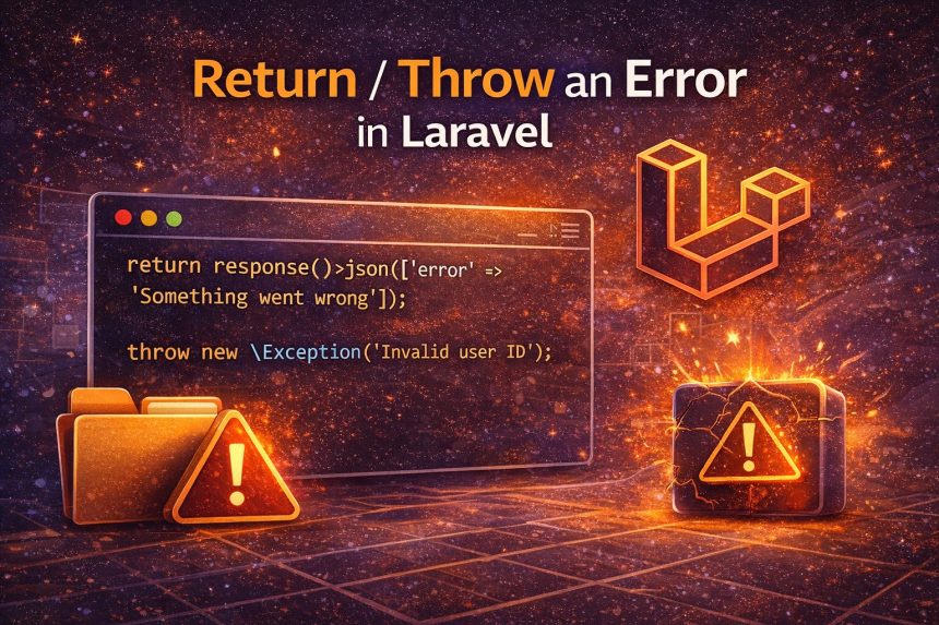 Return or throw an error in Laravel (JSON response vs exception)