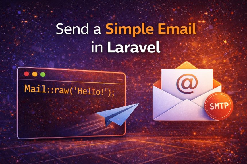 Send a simple email in Laravel using Mail::raw and SMTP