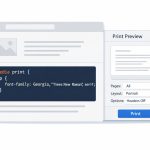 CSS print styles shown in a clean print preview layout