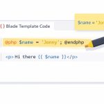 Set a variable in Laravel Blade using the @php directive