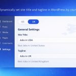 Dynamically set site title and tagline in WordPress by country