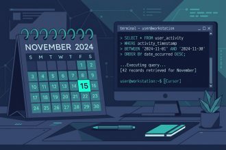 Laravel Eloquent current month records — calendar and query builder illustration