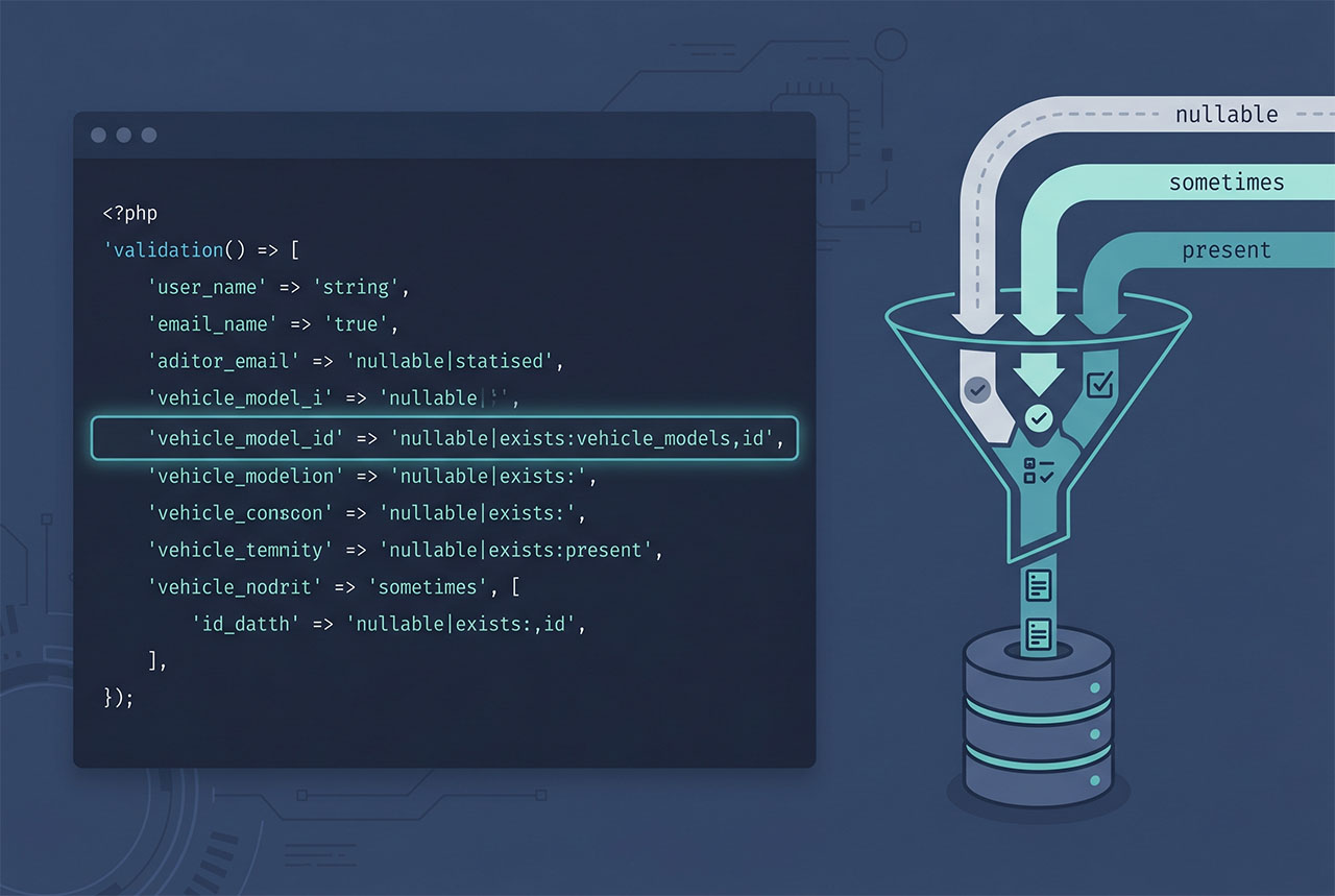 Laravel Nullable Exists Validation | how7o