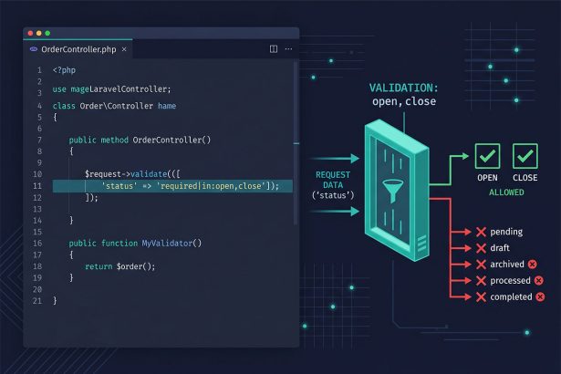 Laravel validate in rule — restricting input to an allow-list with in: and Rule::in