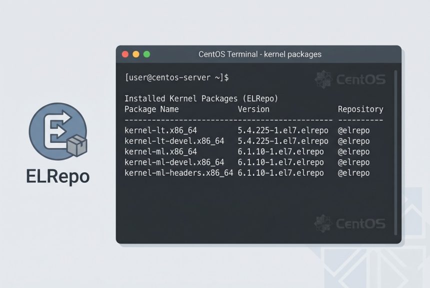Step-by-step guide to upgrading the Linux kernel in CentOS 7 using ELRepo