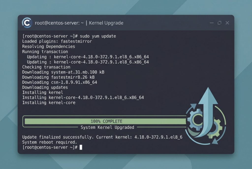 Available kernel packages from the ELRepo repository listed in a CentOS 7 terminal