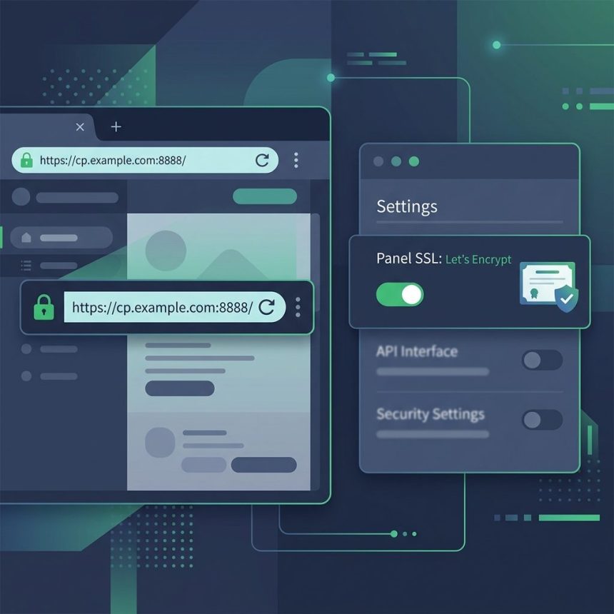 aaPanel domain and Let's Encrypt SSL setup — secure the control panel