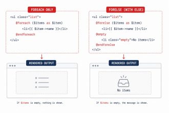 Laravel Blade @foreach vs @forelse comparison