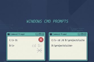 cd to a different drive in Windows — D: vs cd /d D:path