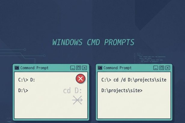 cd to a different drive in Windows — D: vs cd /d D:path
