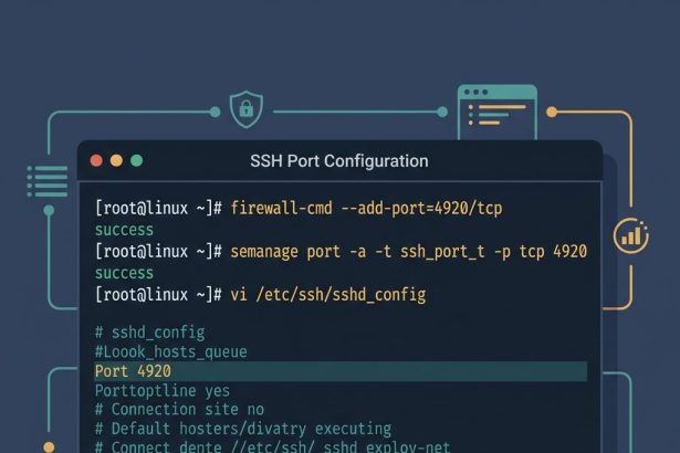 Change SSH port on Linux — firewall, SELinux, sshd_config, systemctl restart