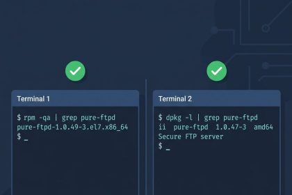Check Pure-FTPd installed on Linux — rpm and dpkg package queries