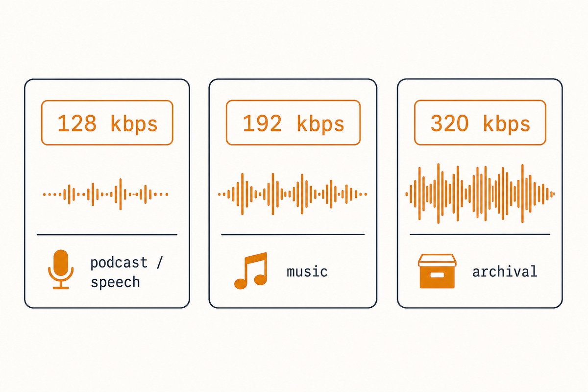 MP4 to MP3 — FFmpeg.wasm audio extract, bitrate picker, local browser process