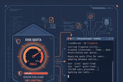 Fix broken cPanel disk quotas with the fixquotas script