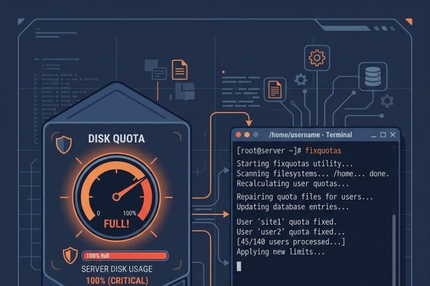 Fix broken cPanel disk quotas with the fixquotas script