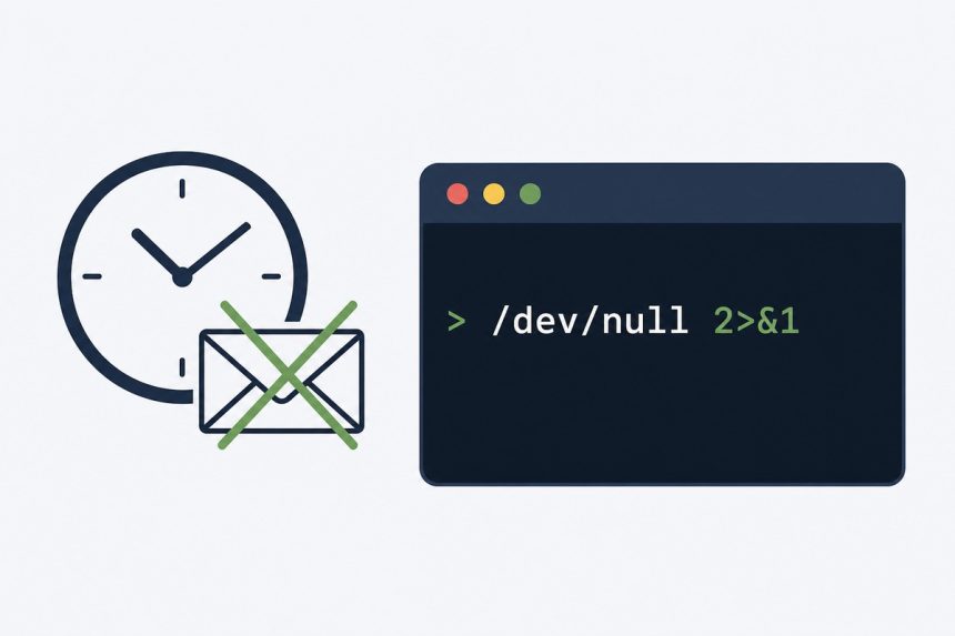 Stop cron job output and the resulting email spam