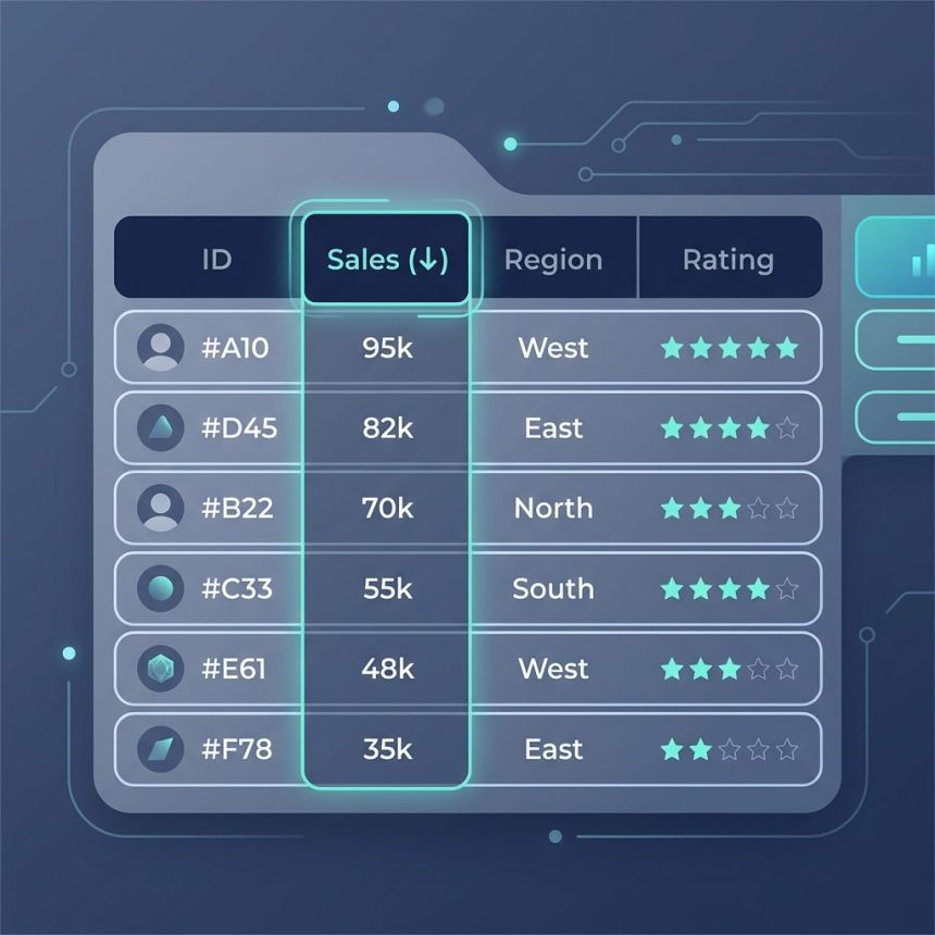 DataTables default sort order — order: [[1, 'desc']] config