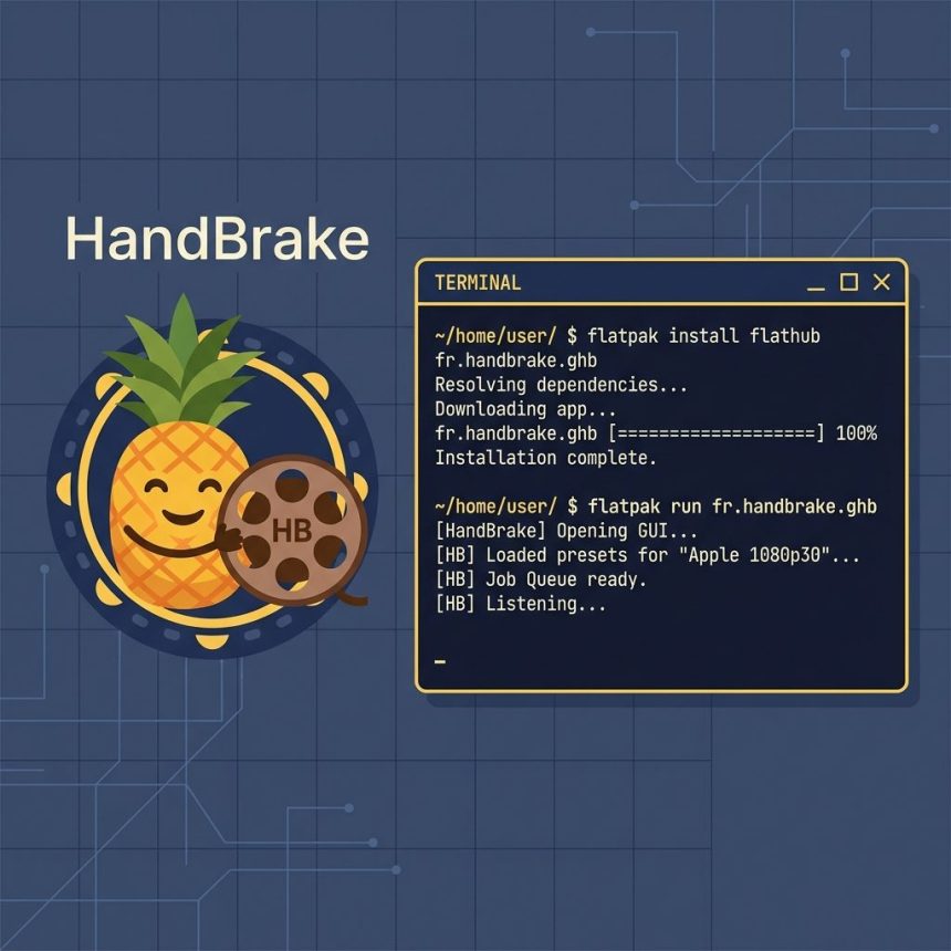 Install HandBrake CLI on Linux with Flatpak