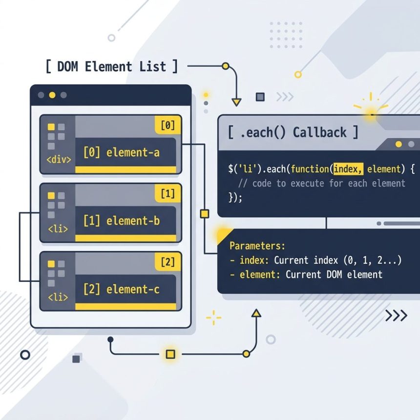 Get the index in a jQuery each loop