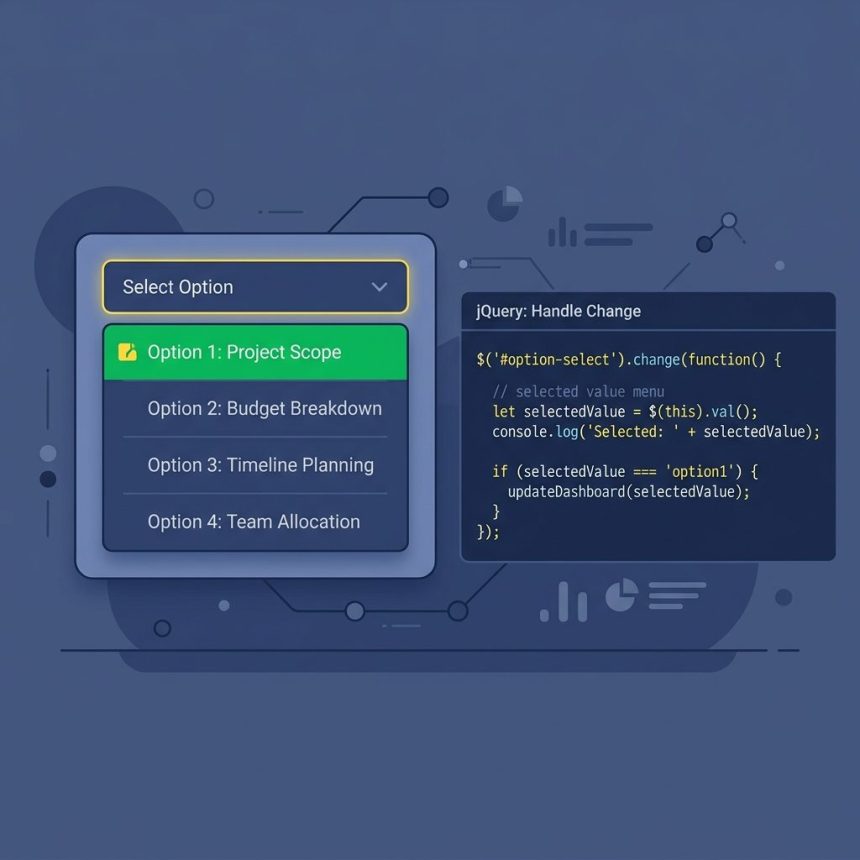 Make the first option selected in a jQuery select