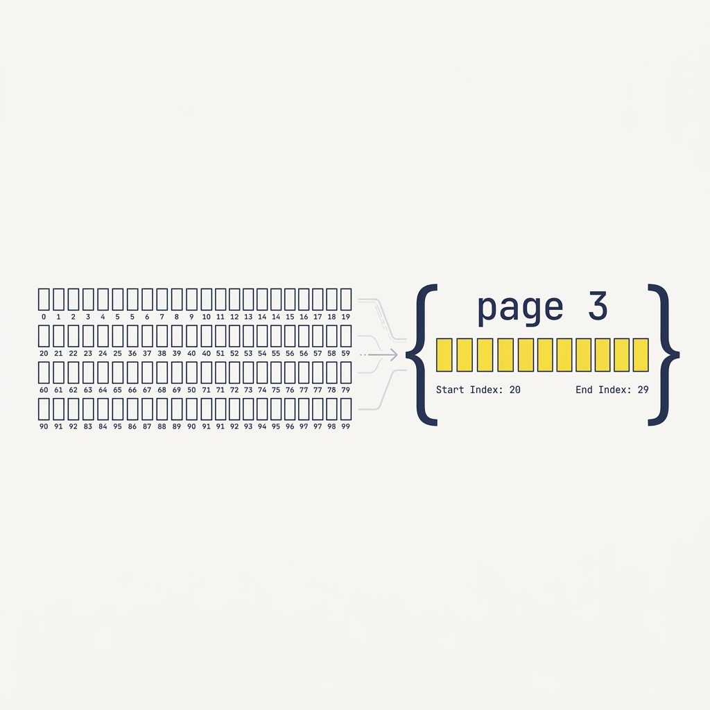 JS Array slice() for Pagination (start / end formula) | how7o
