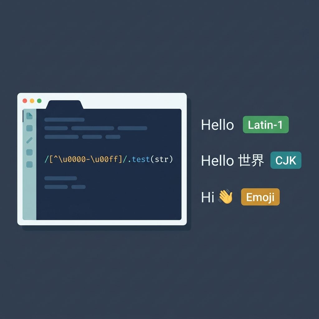 JavaScript Check Unicode Character: Regex & codePointAt | how7o
