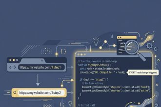 Run JS code on URL hash change with the hashchange event