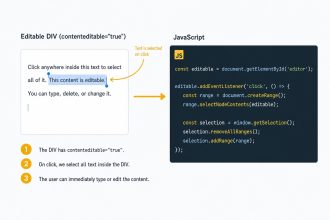 Select all text in a contenteditable div on click
