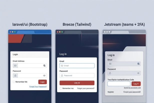 Laravel login and registration system with scaffolding packages
