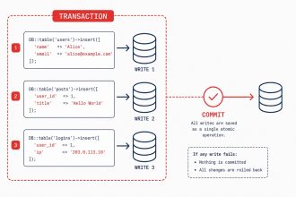 Laravel database transactions explained