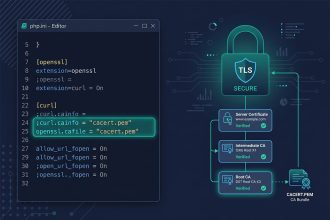 Laravel cURL error 60 SSL certificate problem — CA bundle wiring in php.ini
