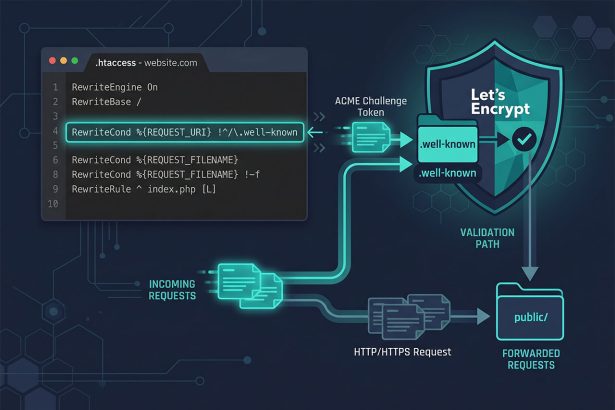 Laravel .htaccess exclude .well-known for Let's Encrypt ACME challenge