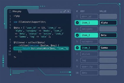 Laravel request inputs with prefix — filter request()->all() by Str::startsWith