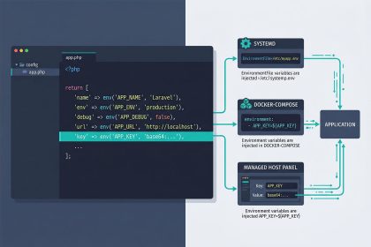 Laravel run without .env file — env() fallback in config/app.php