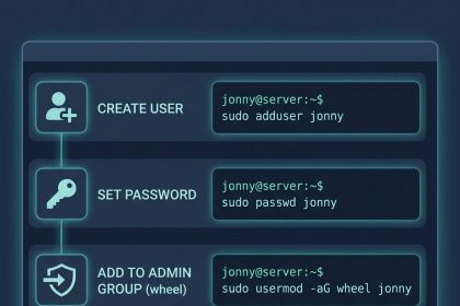 Linux add and delete users from the terminal — adduser, passwd, sudo group, userdel