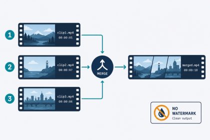 Multiple video clips merging into a single file in the browser