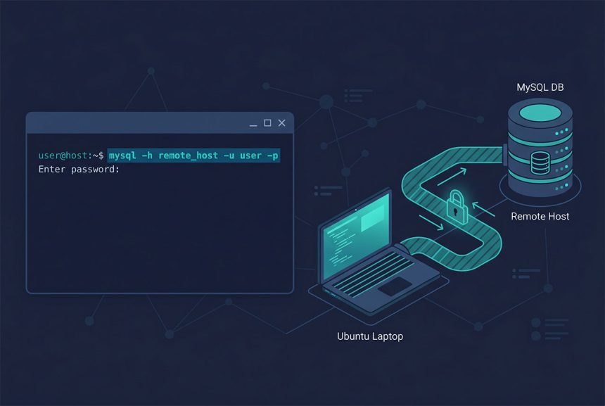 MySQL connect remote from Ubuntu — mysql-client + mysql -h host