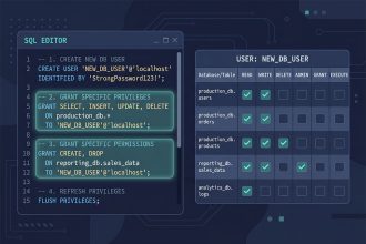 MySQL 8 create user and grant privileges on Ubuntu