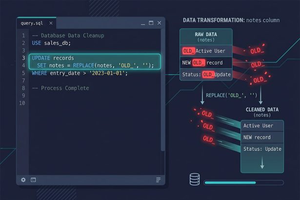 MySQL remove string from column — REPLACE and REGEXP_REPLACE patterns