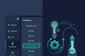 aaPanel MySQL root password reset via the Databases page