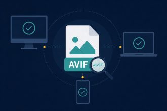 AVIF file opening on three platforms — desktop, laptop, phone