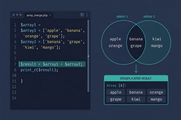 PHP merge arrays without duplicates — union operator and array_unique