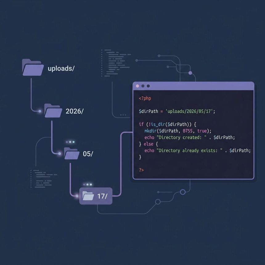 Create a folder in PHP if it does not already exist