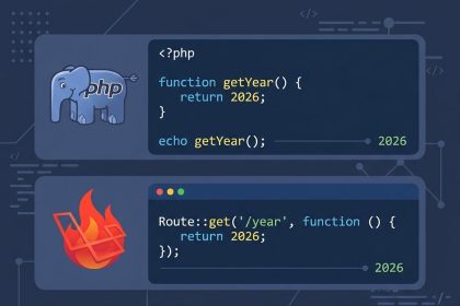 Get the current year in PHP, Laravel and JavaScript