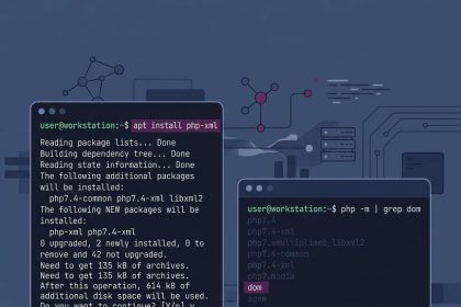 Enable the PHP DOM extension on a Linux server