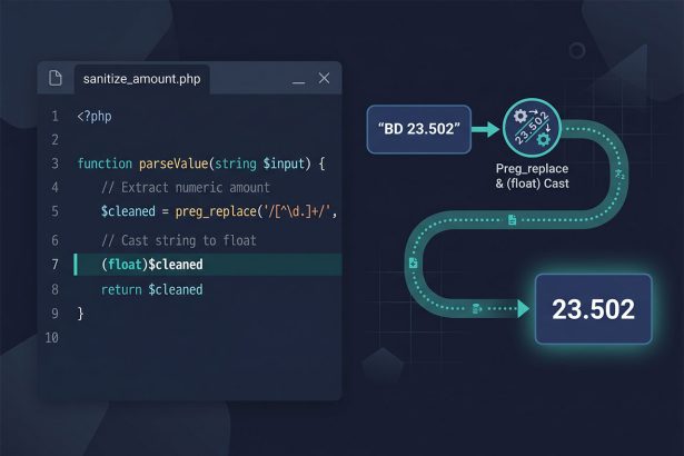 PHP string to float conversion with cast, regex cleanup, NumberFormatter